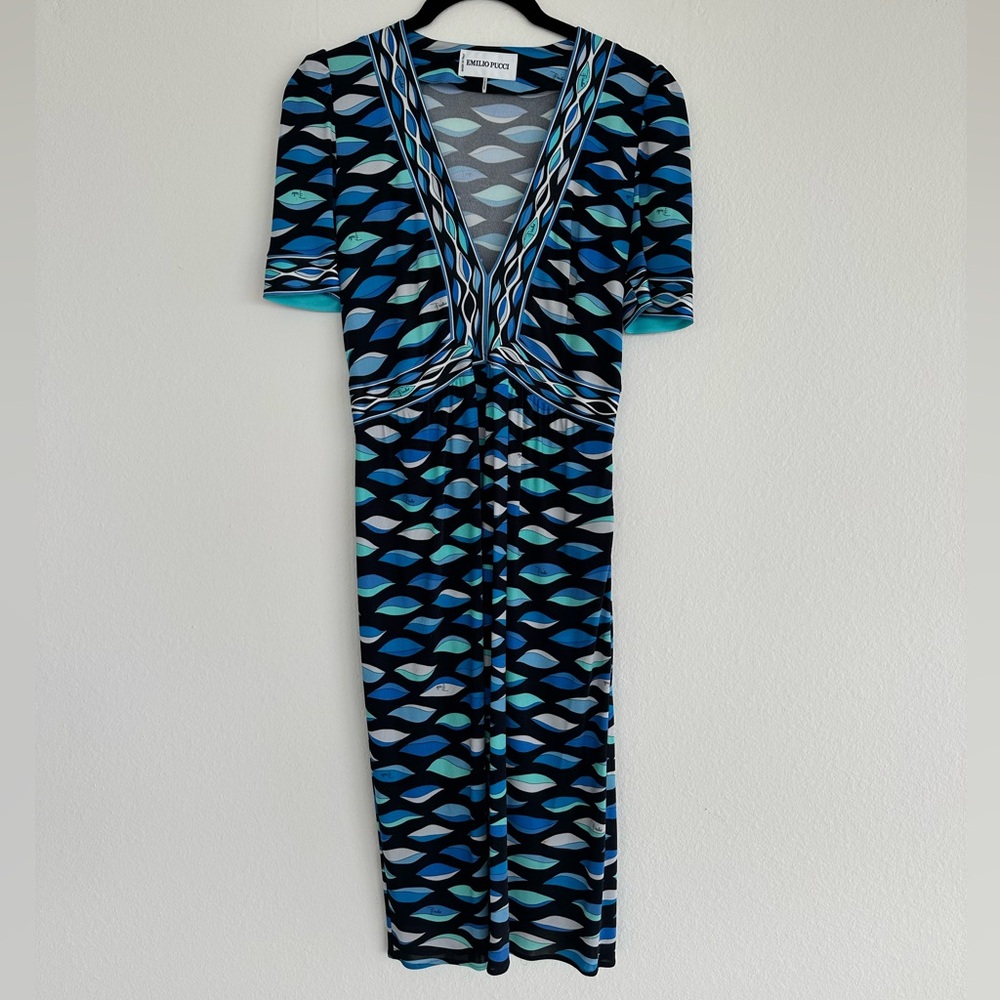 Emilio Pucci dress, blue/black/white